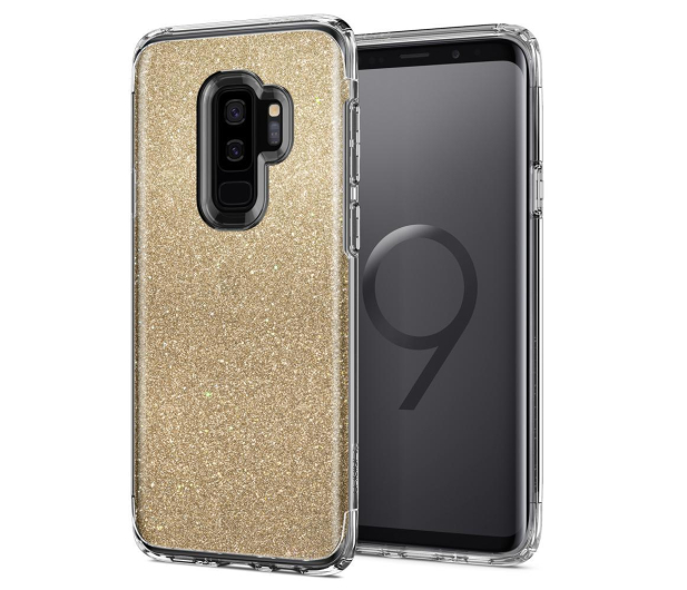 Etui Slim Armor Crystal Glitter do Samsung Galaxy S9+ złote - 424920 - zdjęcie